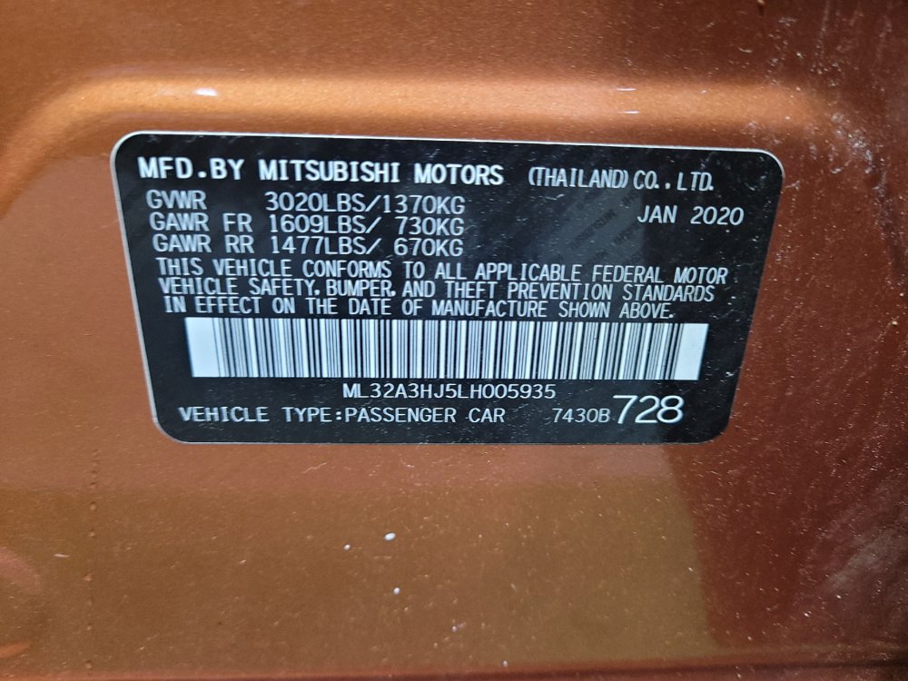 Used 2020 Mitsubishi Mirage SE FWD image 33