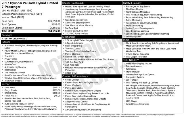 New 2027 Hyundai Palisade Limited FWD image 12