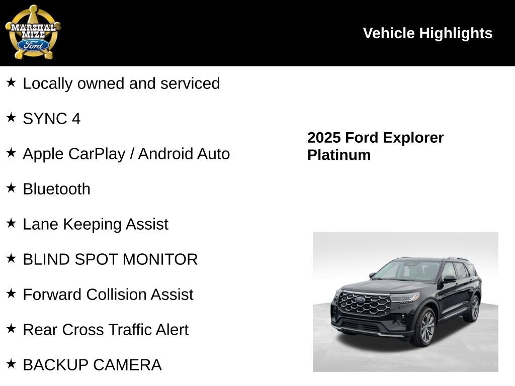 Used 2025 Ford Explorer Platinum w/ Ultimate Package image 2