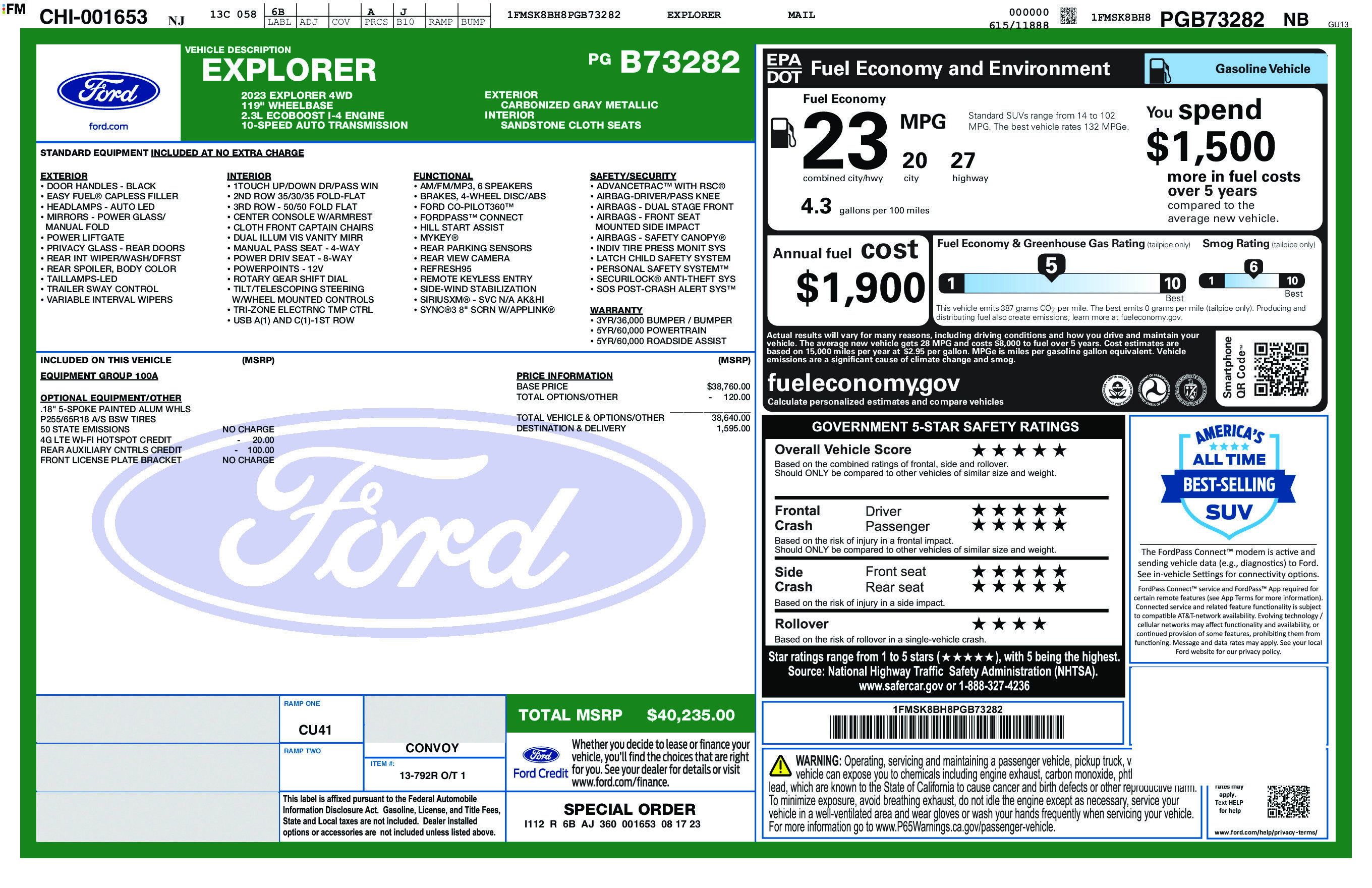 Used 2023 Ford Explorer 4WD image 2