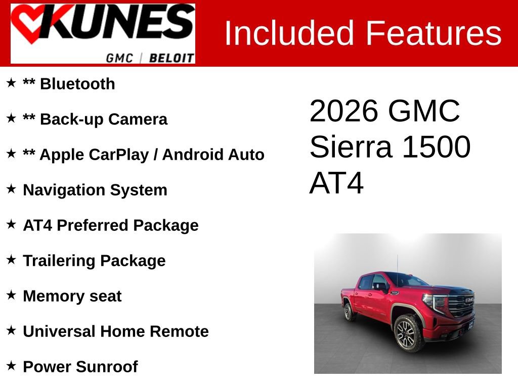 New 2026 GMC Sierra 1500 AT4 w/ AT4 Preferred Package image 2