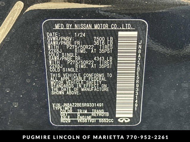 Used 2024 INFINITI QX80 Sensory AWD/4WD image 42