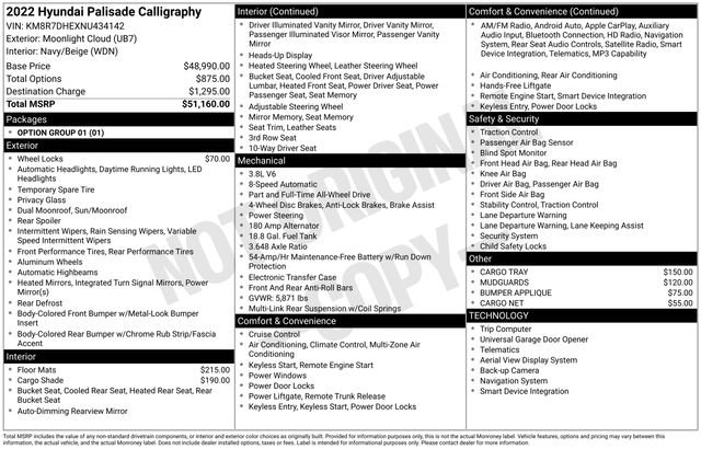 Used 2022 Hyundai Palisade Calligraphy image 15