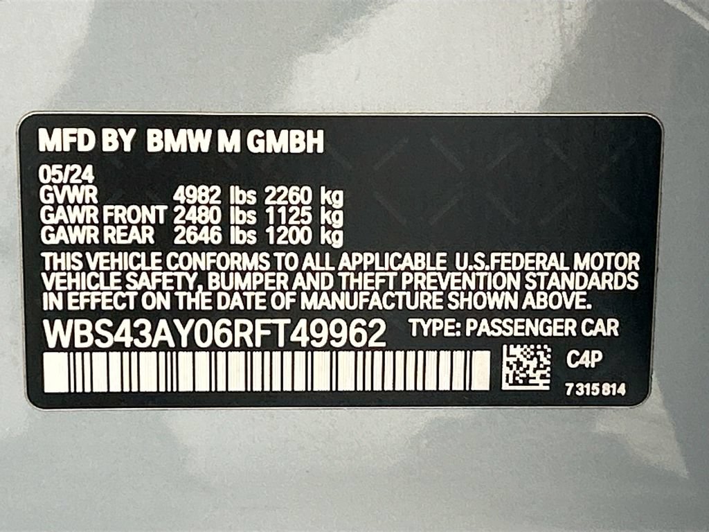 Used 2024 BMW M3 Competition w/ Executive Package AWD/4WD image 34