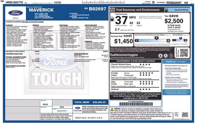 Used 2024 Ford Maverick Lariat FWD image 5
