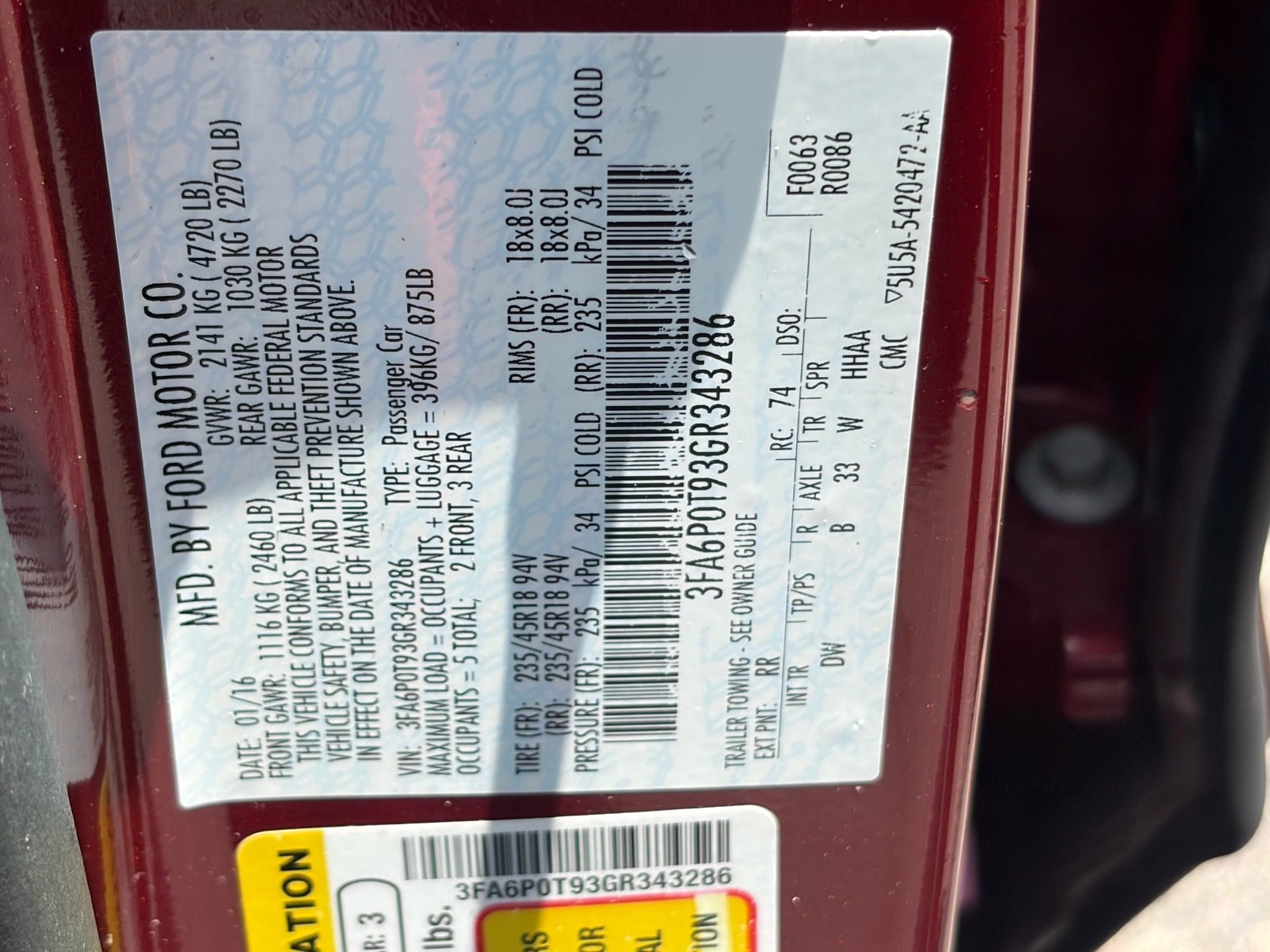 Used 2016 Ford Fusion SE AWD/4WD image 32