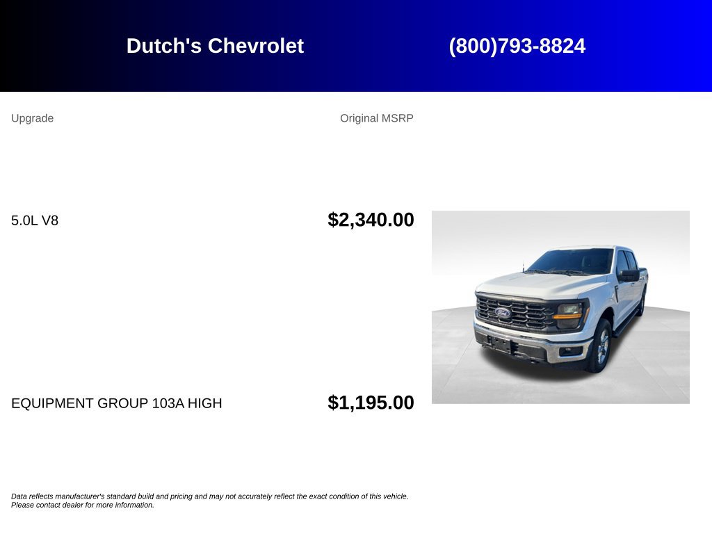 Used 2025 Ford F150 XL w/ Equipment Group 103A High AWD/4WD image 6