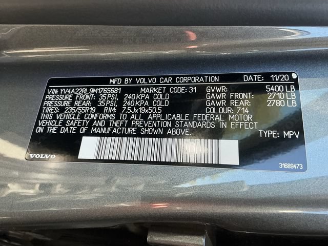 Used 2021 Volvo XC60 T6 Inscription w/ Advanced Package AWD/4WD image 25