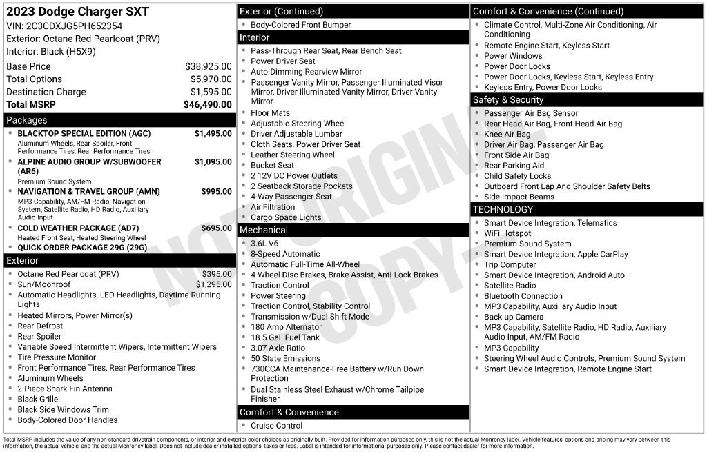 Certified 2023 Dodge Charger SXT AWD/4WD image 44