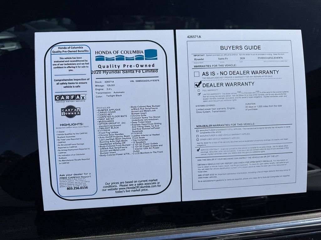 Used 2020 Hyundai Santa Fe Limited image 11