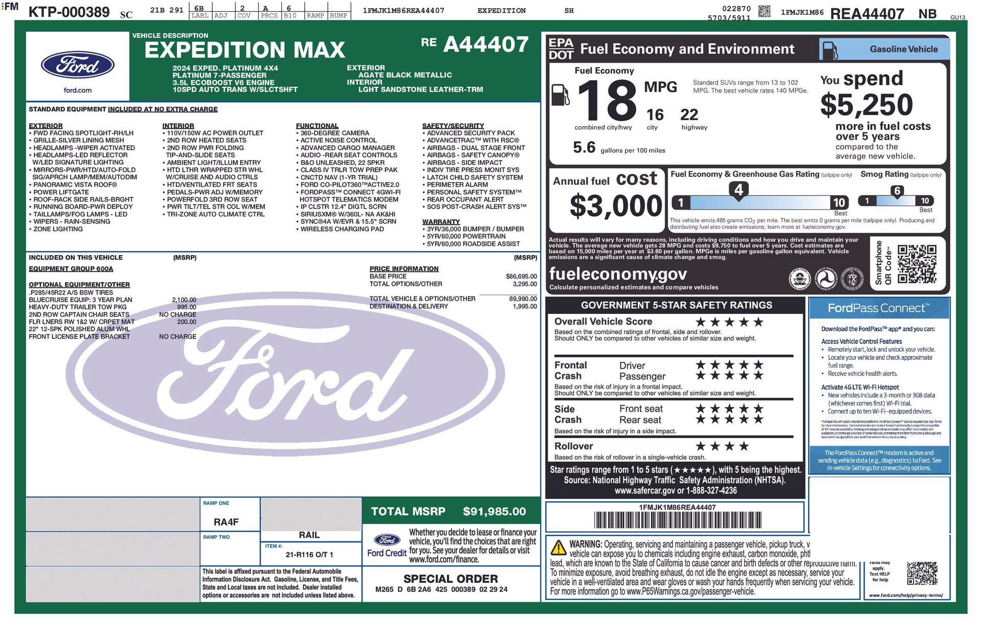 Certified 2024 Ford Expedition Max Platinum AWD/4WD image 20