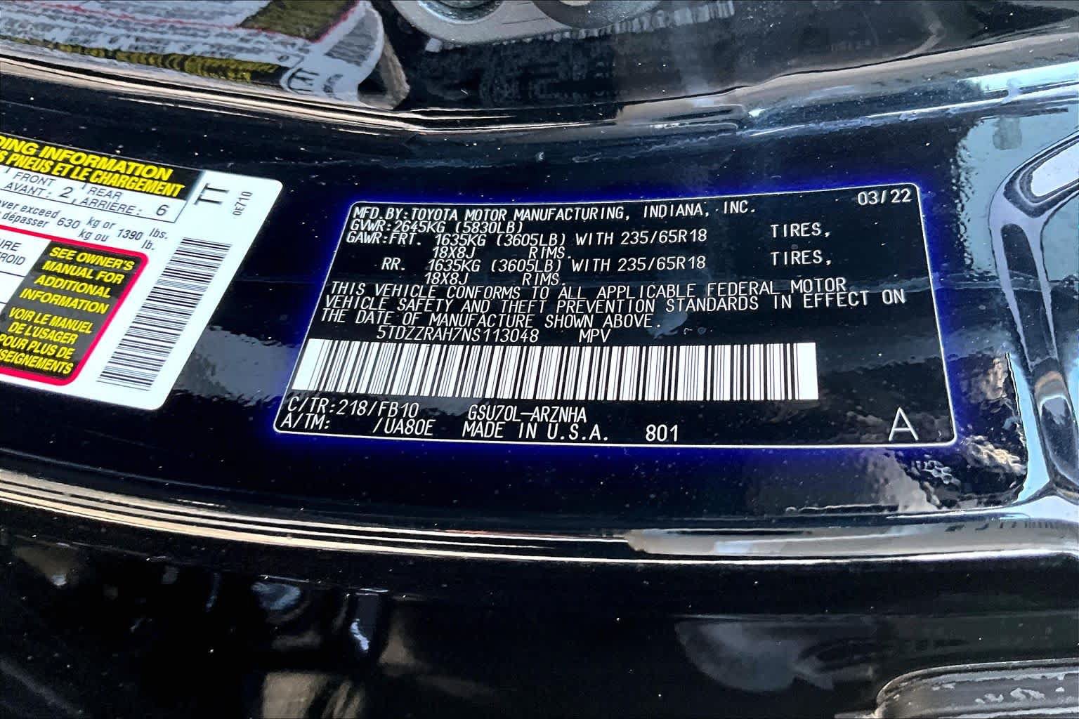 Used 2022 Toyota Highlander LE FWD image 35