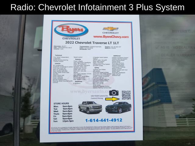 Used 2022 Chevrolet Traverse LT AWD/4WD image 13