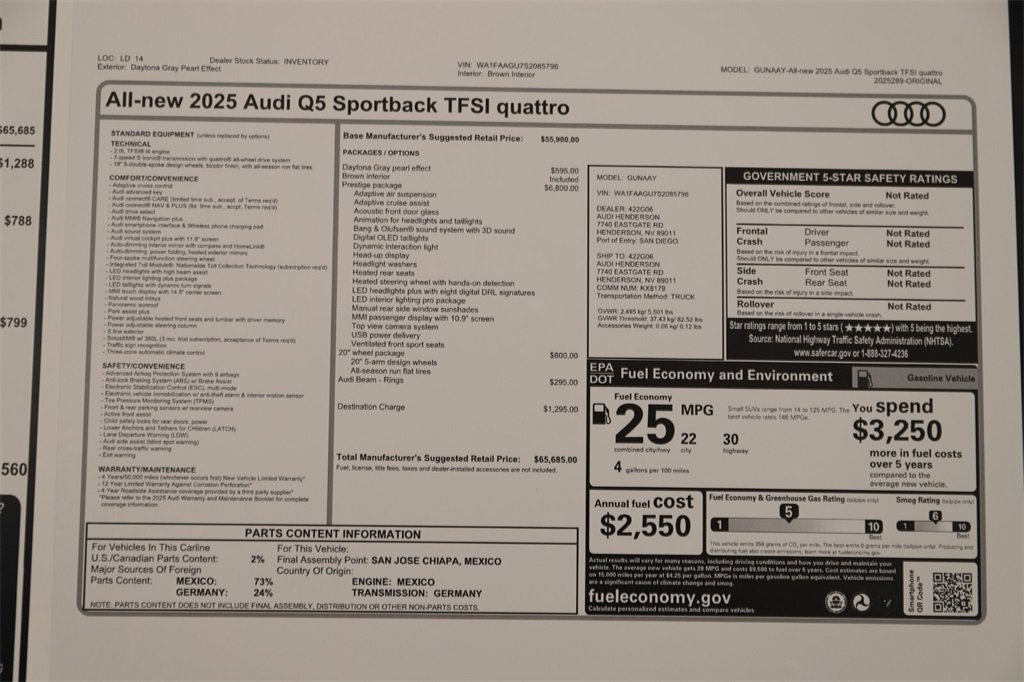 New 2025 Audi Q5 Prestige image 32