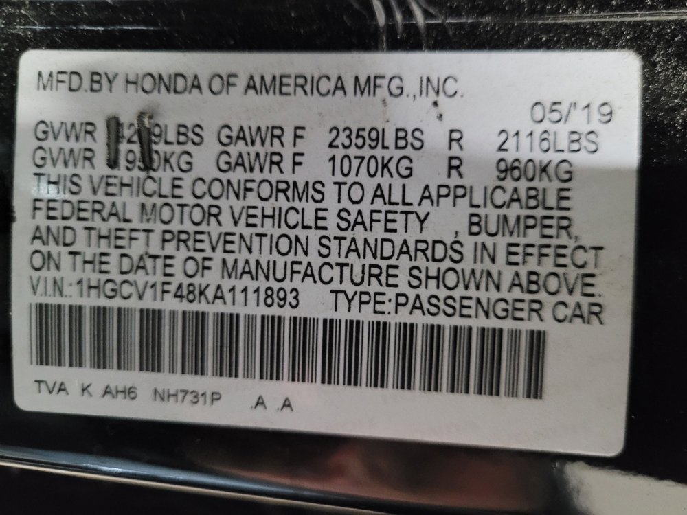 Used 2019 Honda Accord EX image 33