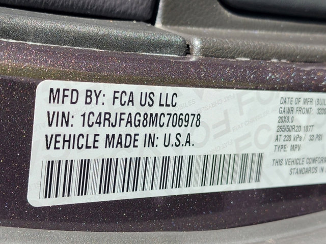 Certified 2021 Jeep Grand Cherokee Laredo X image 36