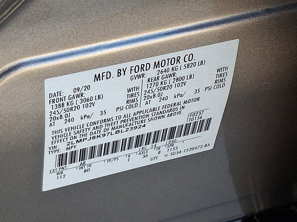 Used 2020 Lincoln Nautilus Reserve w/ Cargo Utility Package image 27