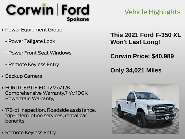 Used 2021 Ford F350 XL w/ Power Equipment Group AWD/4WD image 13