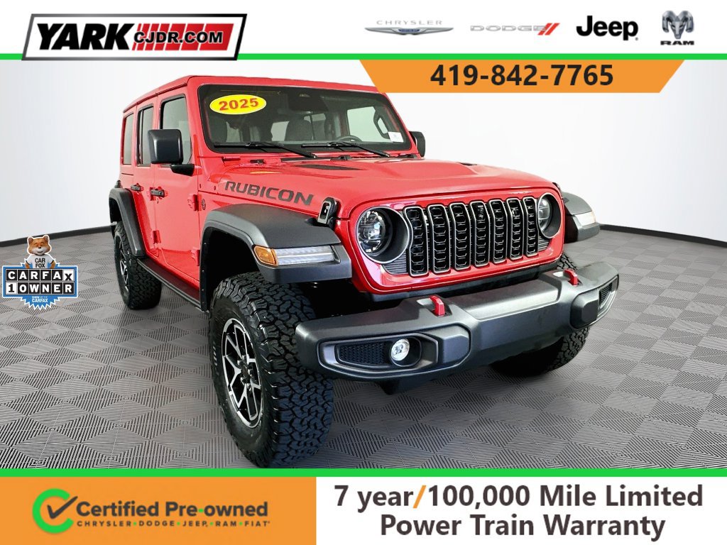 Certified 2025 Jeep Wrangler Unlimited Rubicon w/ Safety Group
