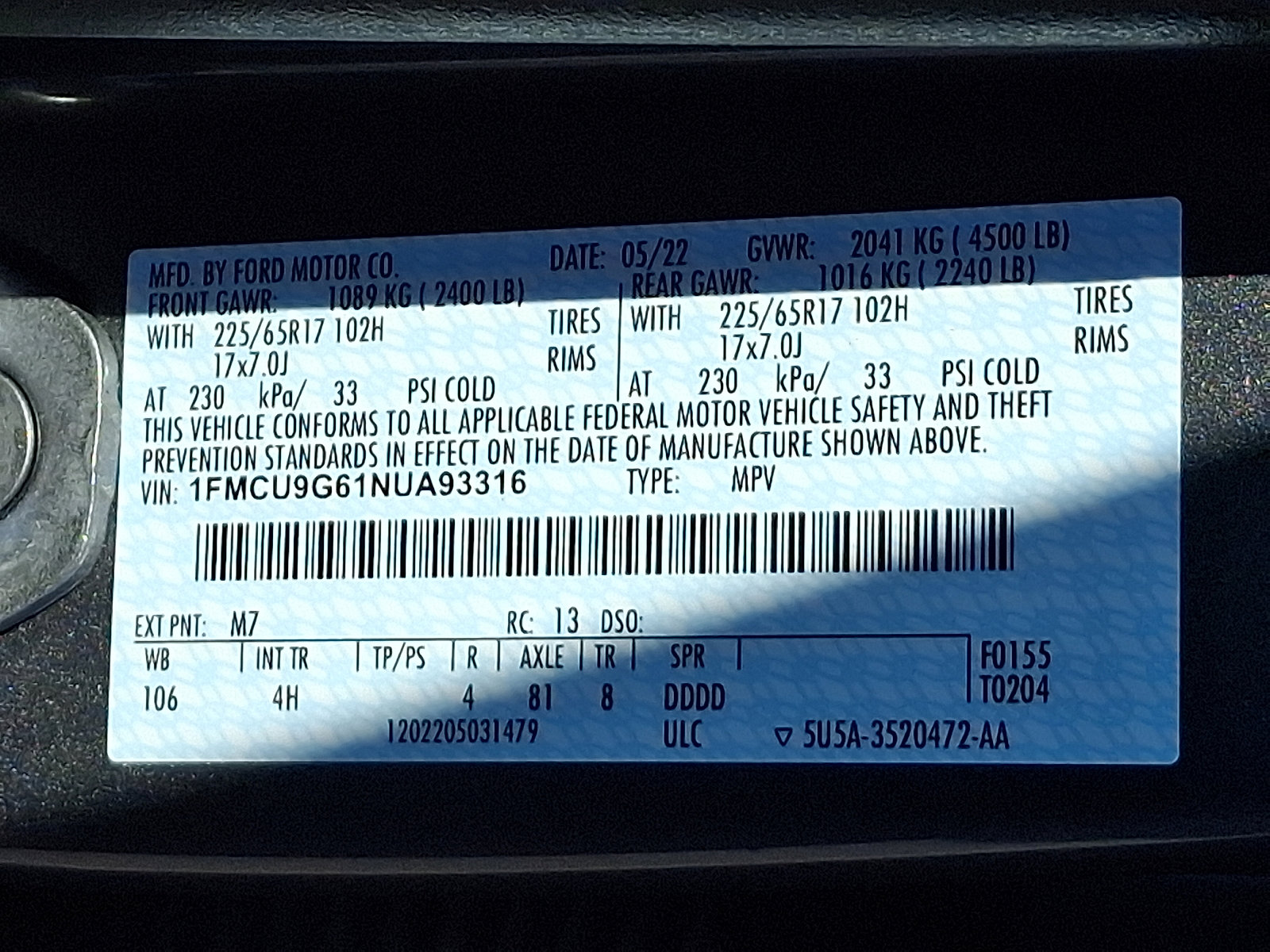Certified 2022 Ford Escape SE image 27