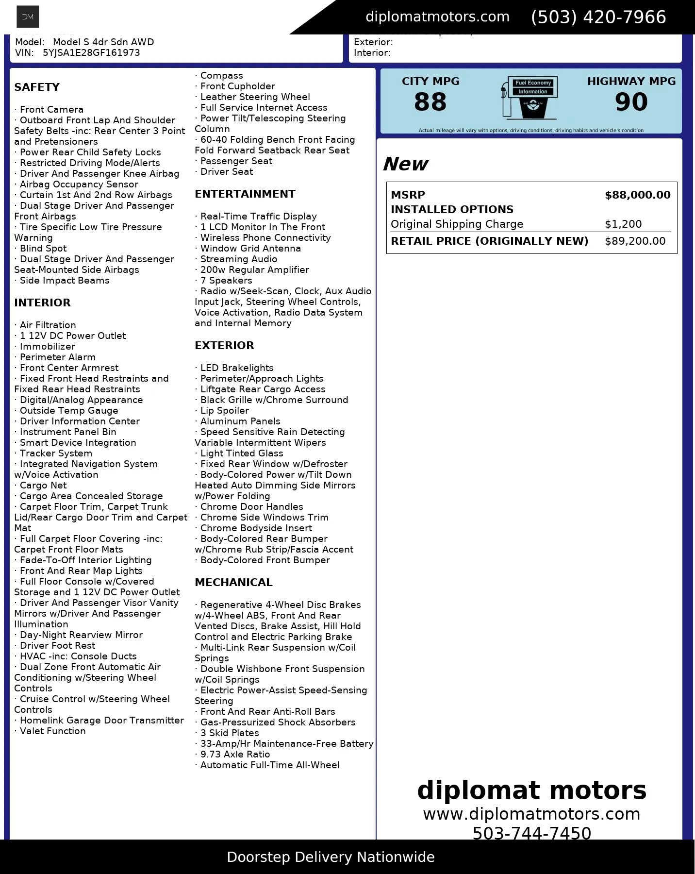 Used 2016 Tesla Model S 75D image 2