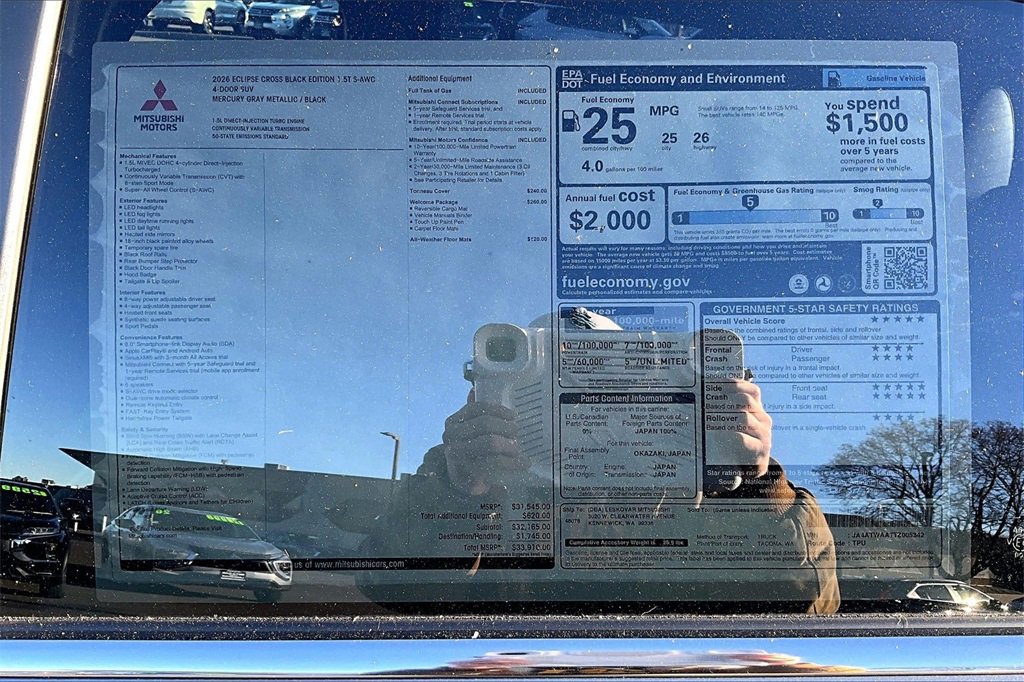 New 2026 Mitsubishi Eclipse Cross Black Edition image 14