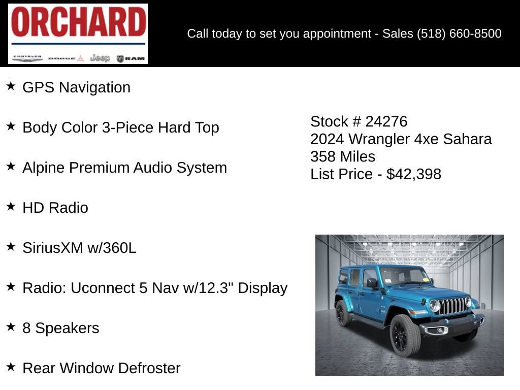 New 2024 Jeep Wrangler Unlimited Sahara w/ Technology Group AWD/4WD image 20
