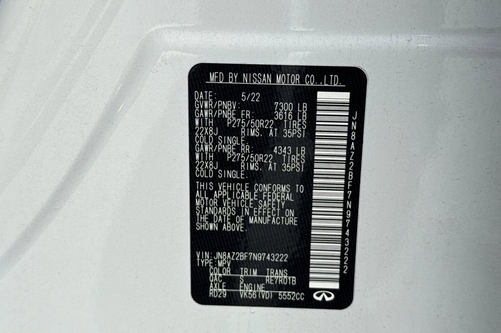 Certified 2022 INFINITI QX80 Sensory w/ Cargo Package image 28