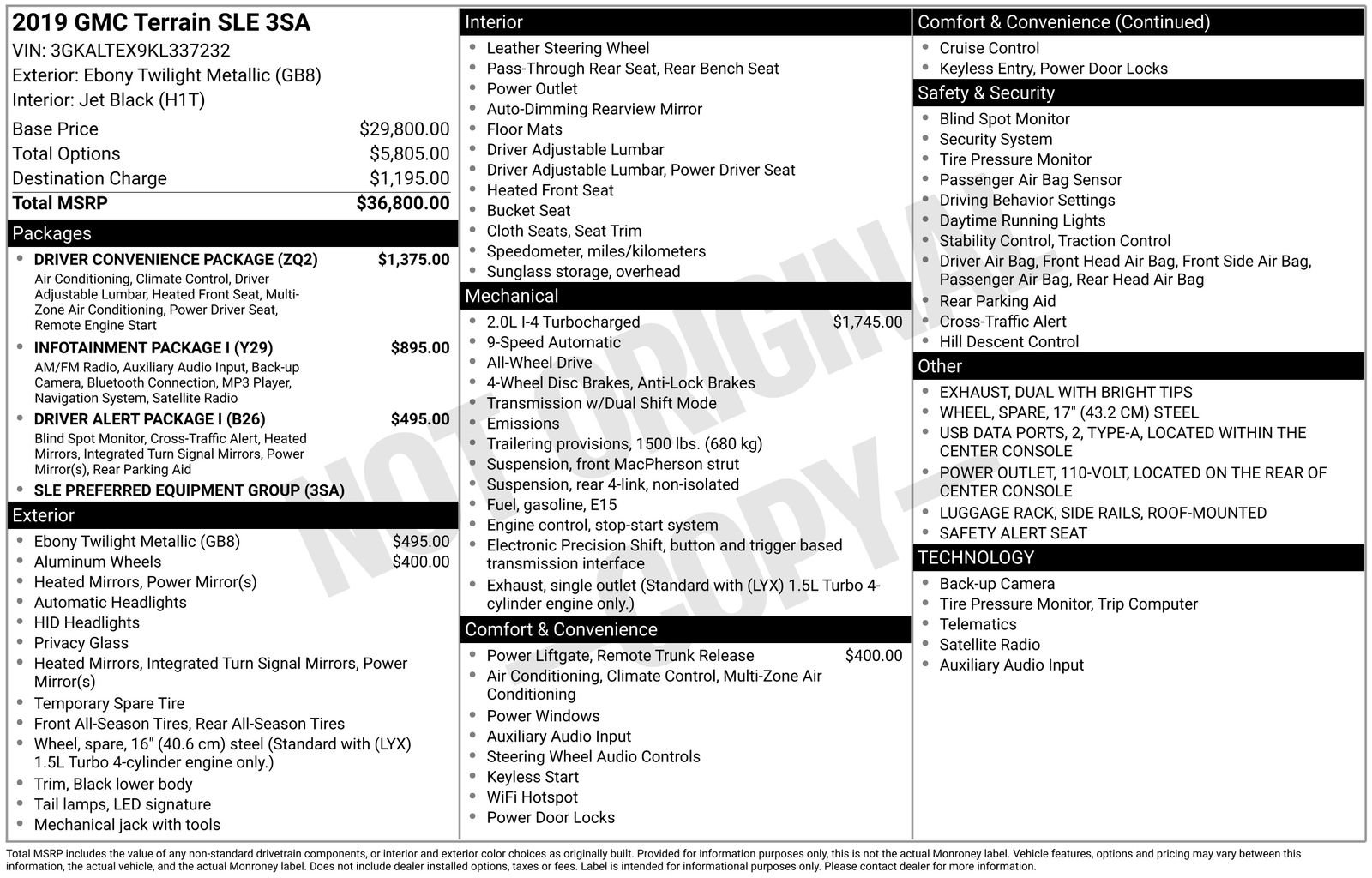 Used 2019 GMC Terrain SLE w/ Driver Convenience Package image 22