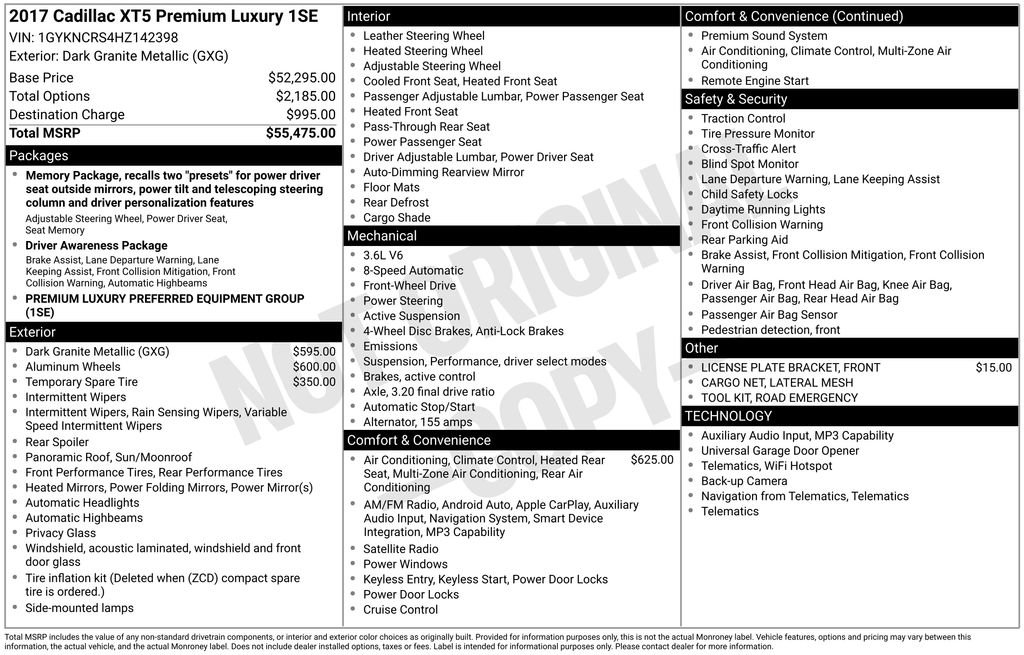 Used 2017 Cadillac XT5 Premium Luxury FWD image 12