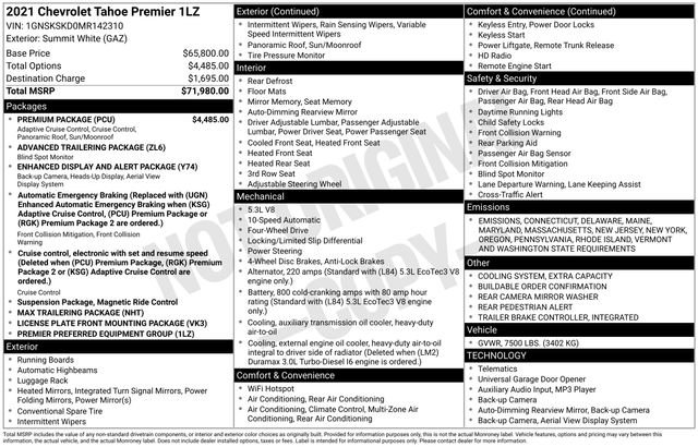 Certified 2021 Chevrolet Tahoe Premier w/ Premium Package image 32