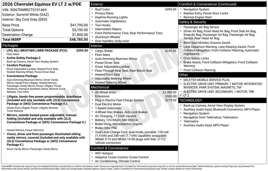 New 2026 Chevrolet Equinox EV LT AWD/4WD image 36