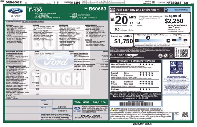 Used 2022 Ford F150 XLT w/ Equipment Group 302A High image 15