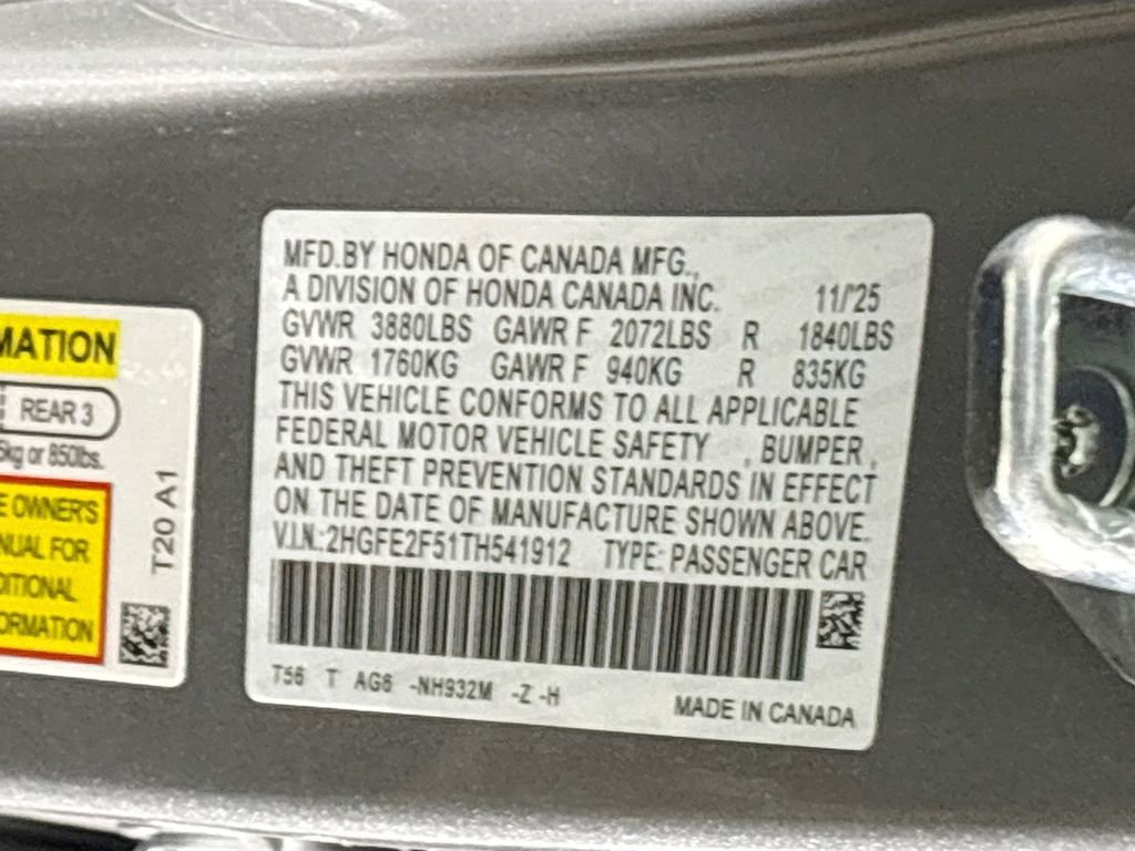 New 2026 Honda Civic Sport image 25