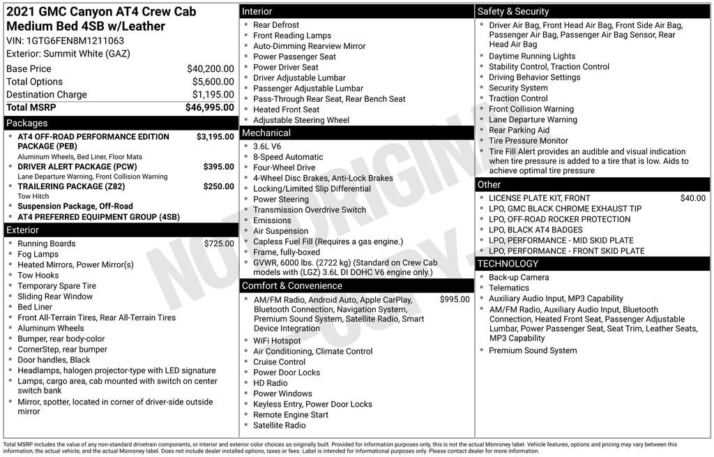 Used 2021 GMC Canyon AT4 AWD/4WD image 4