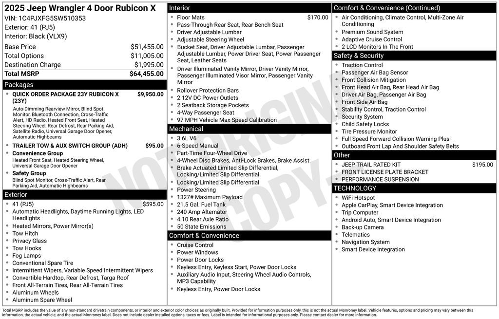 Used 2025 Jeep Wrangler Unlimited Rubicon image 37