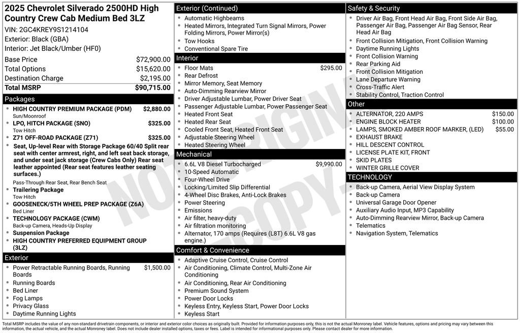 Certified 2025 Chevrolet Silverado 2500 High Country w/ High Country Premium Package AWD/4WD image 4