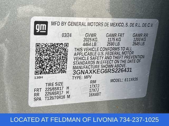 Certified 2024 Chevrolet Equinox LT w/ LPO, Floor Liner Package FWD image 32