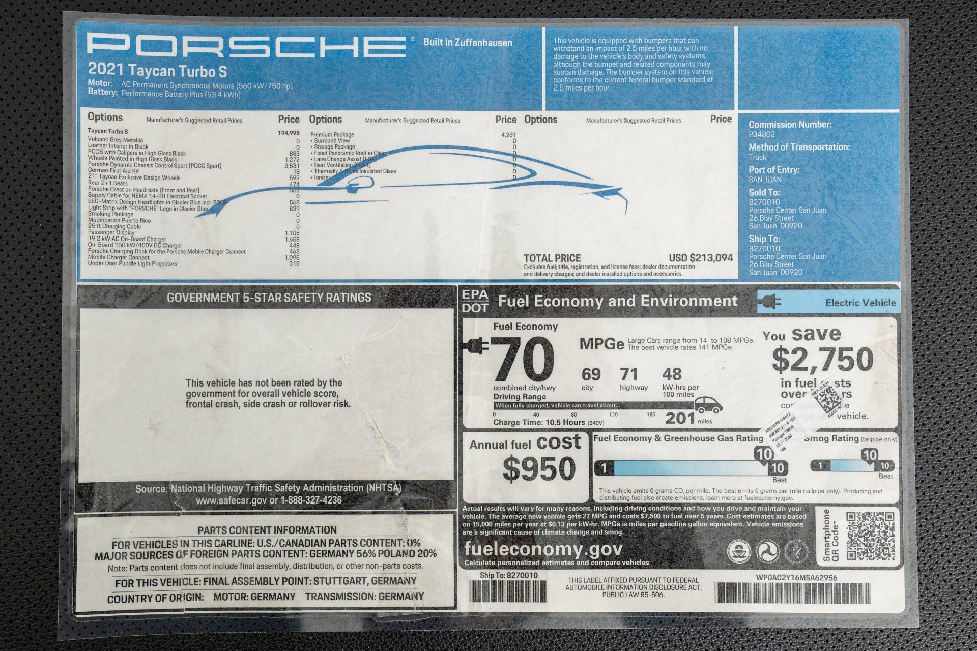 Used 2021 Porsche Taycan Turbo S AWD/4WD image 23