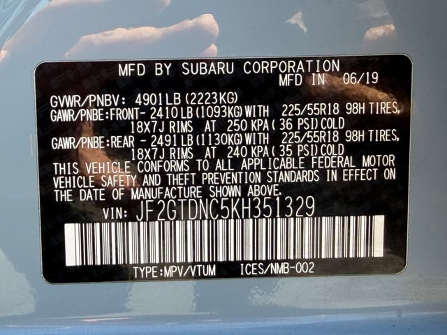 Used 2019 Subaru Crosstrek Hybrid w/ Moonroof Package w/Navigation AWD/4WD image 24