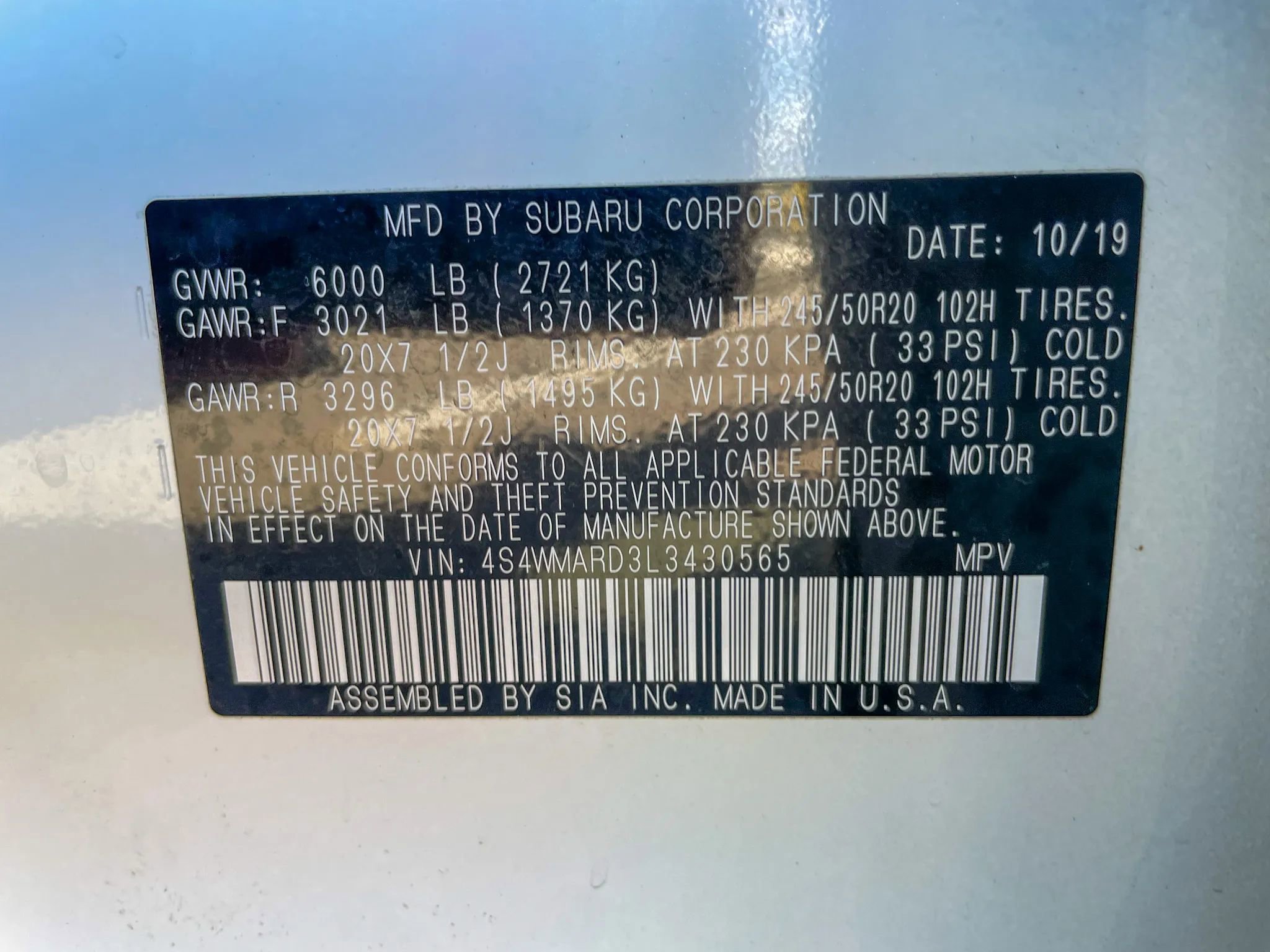 Used 2020 Subaru Ascent Touring image 68