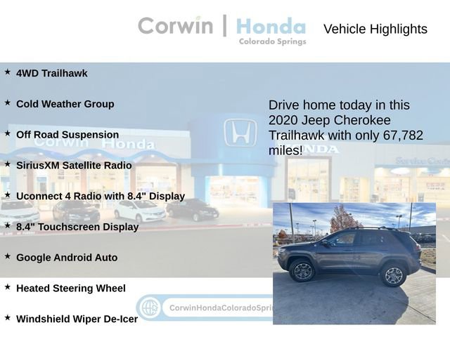 Used 2020 Jeep Cherokee Trailhawk w/ Cold Weather Group image 7