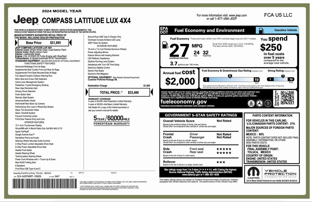 Certified 2024 Jeep Compass Latitude image 2