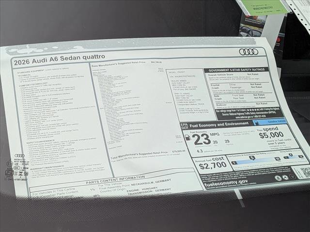 New 2026 Audi A6 Prestige image 18