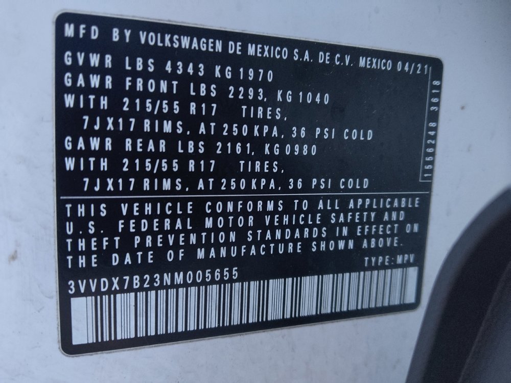 Used 2022 Volkswagen Taos S w/ IQ Drive S Package FWD image 33