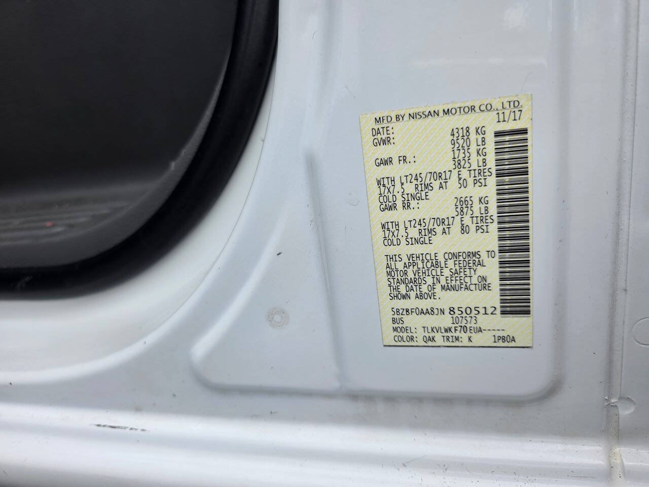 Used 2018 Nissan NV 3500 S RWD image 27