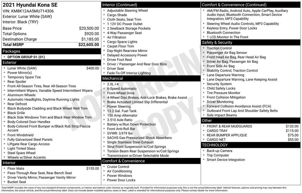 Used 2021 Hyundai Kona SE image 14