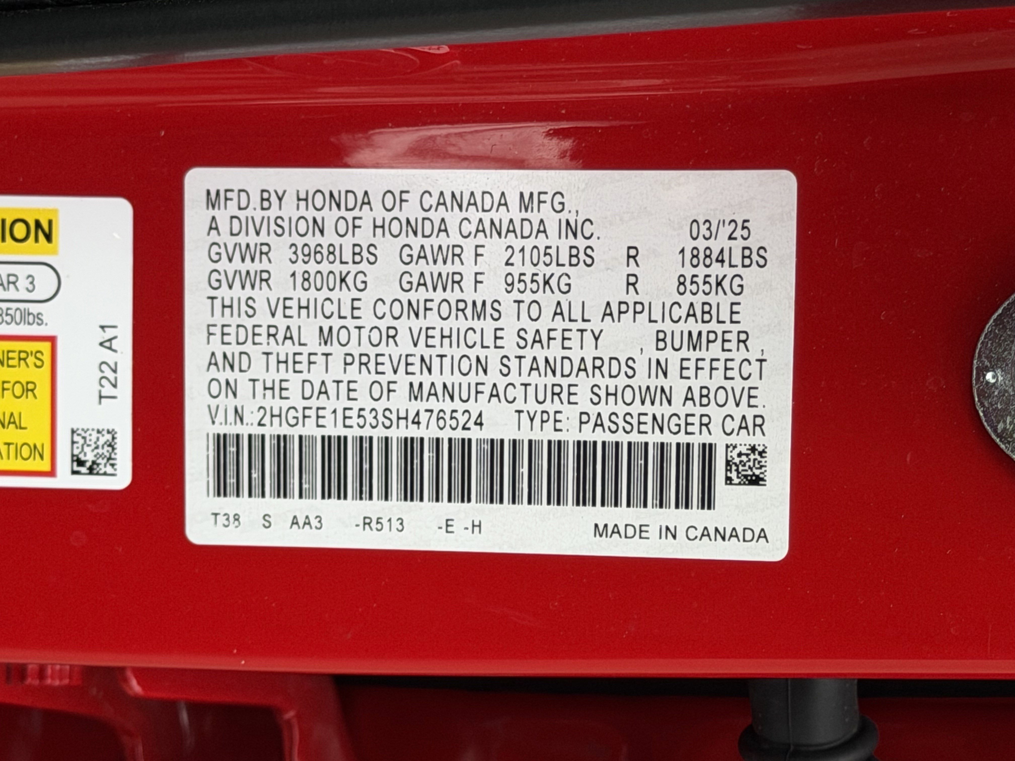 Certified 2025 Honda Civic Si image 27