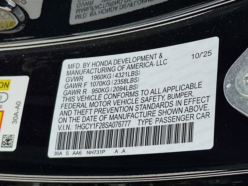 Certified 2025 Honda Accord LX image 27