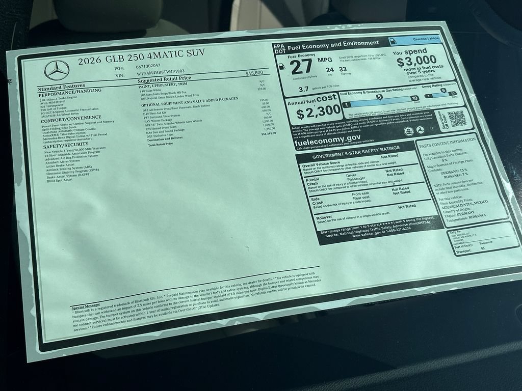 New 2026 Mercedes-Benz GLB 250 4MATIC image 36
